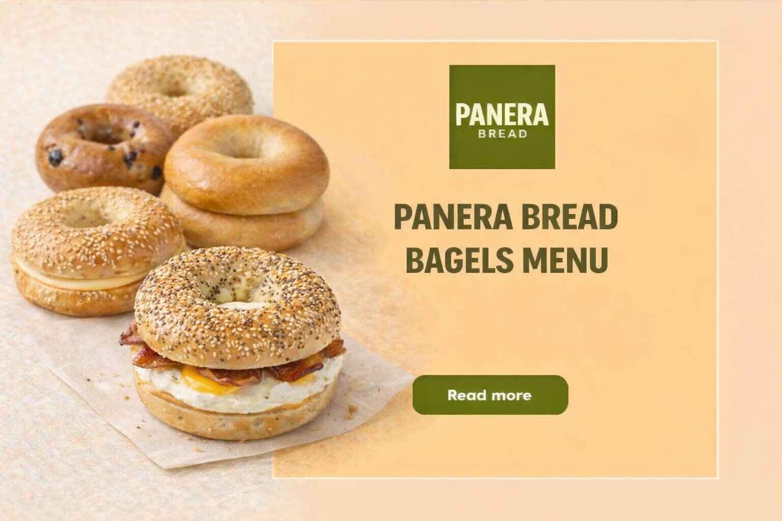 Panera Bread Bagels Menu