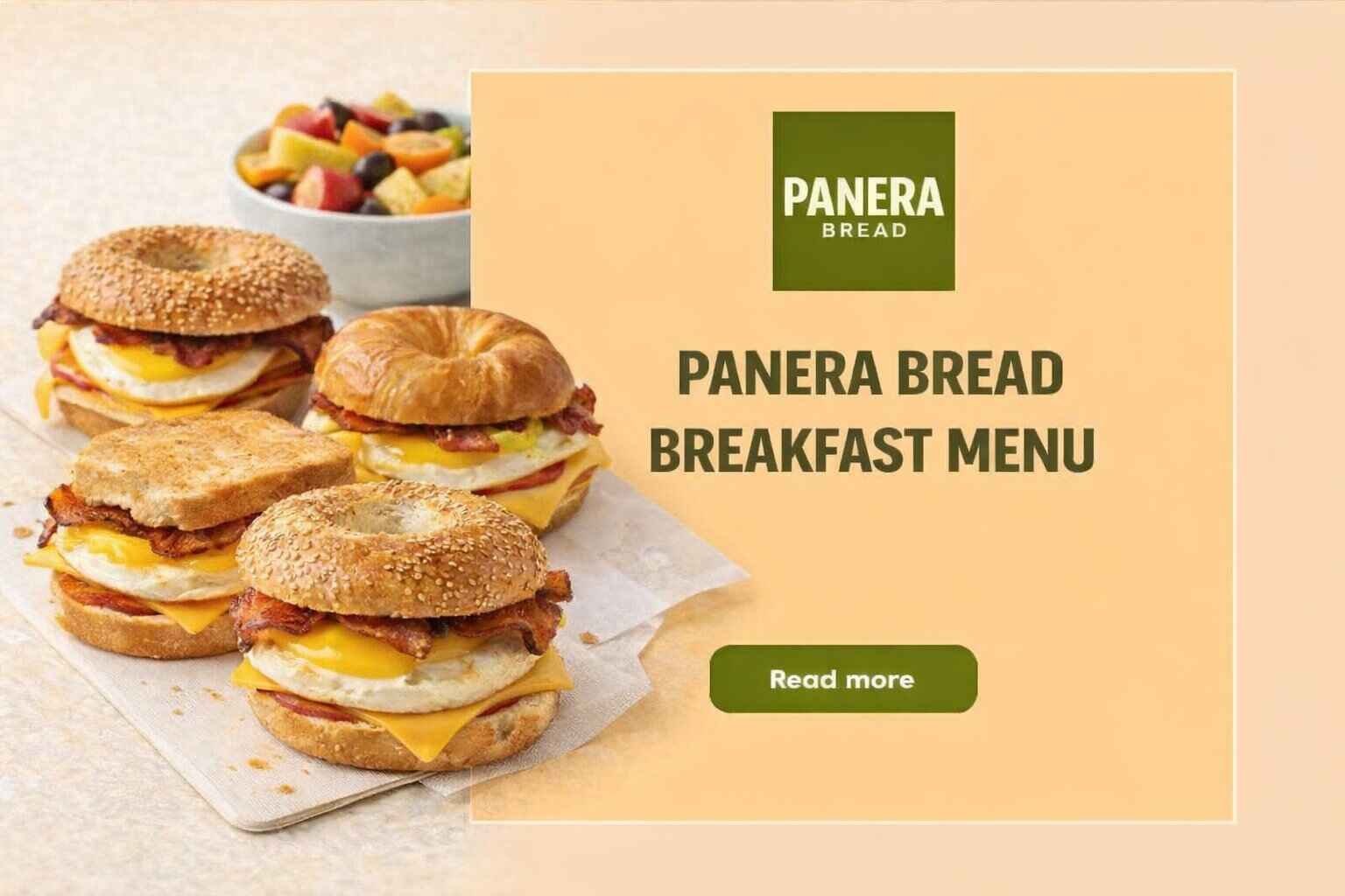 Panera Bread Breakfast Menu