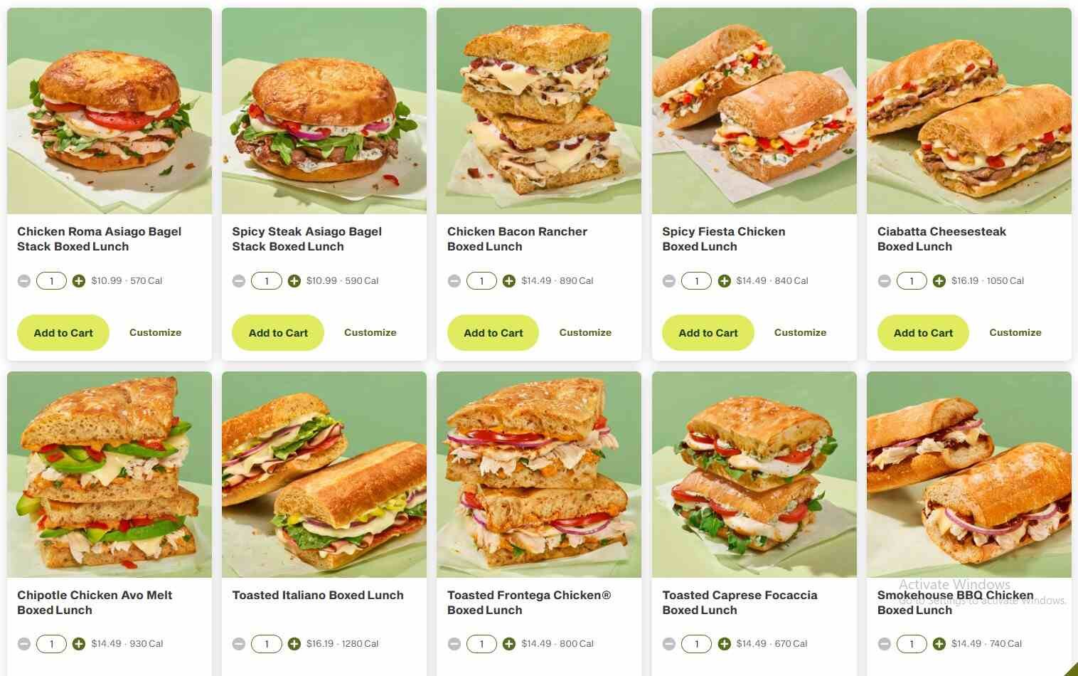 Panera Bread Catering Boxed Lunches