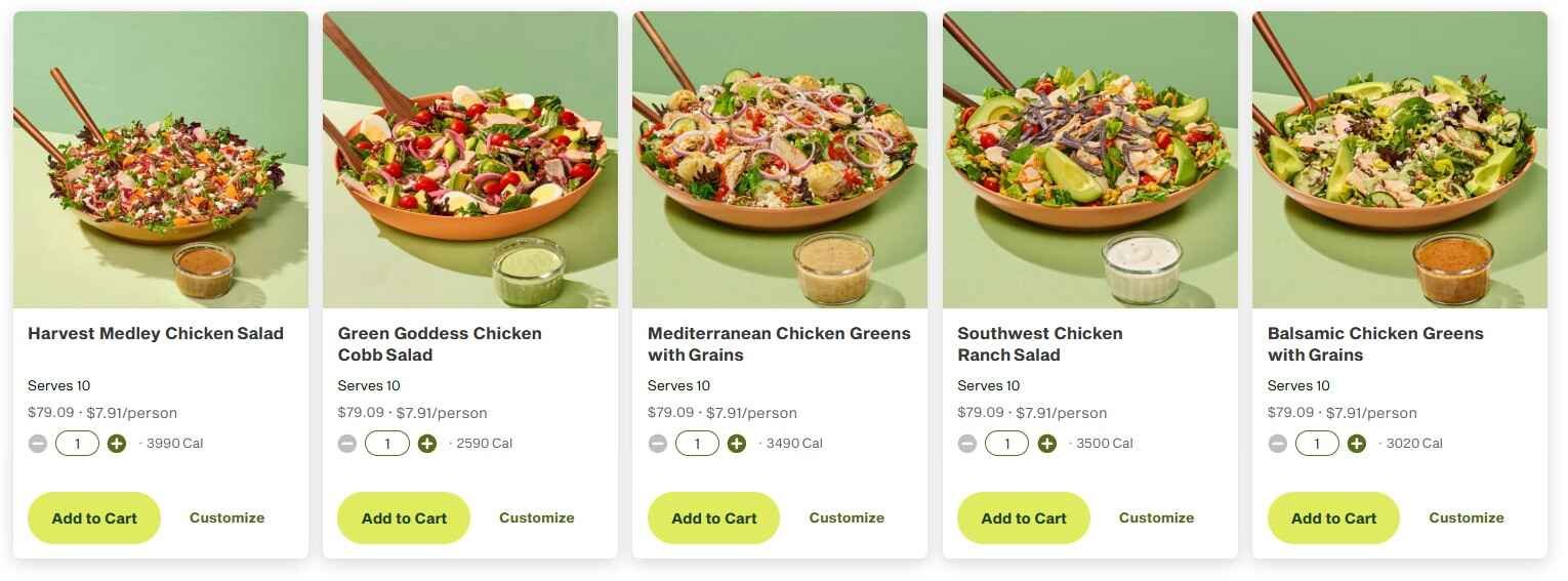 Panera Bread Catering Salads