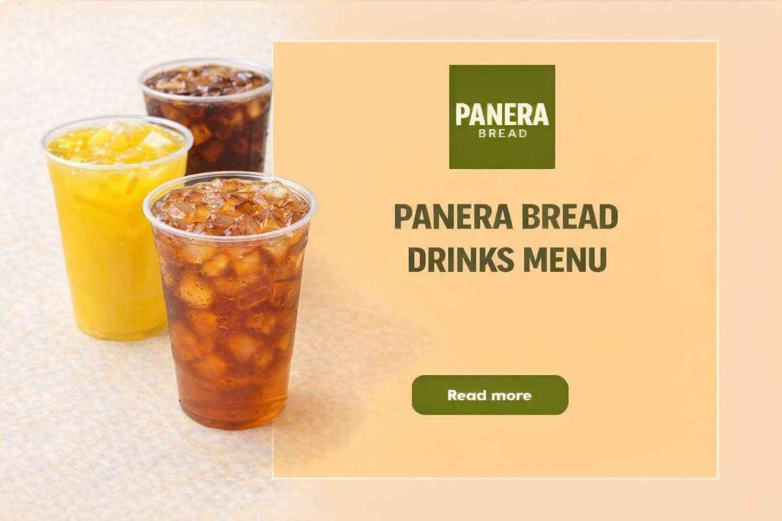 Panera Bread Drinks Menu With Prices