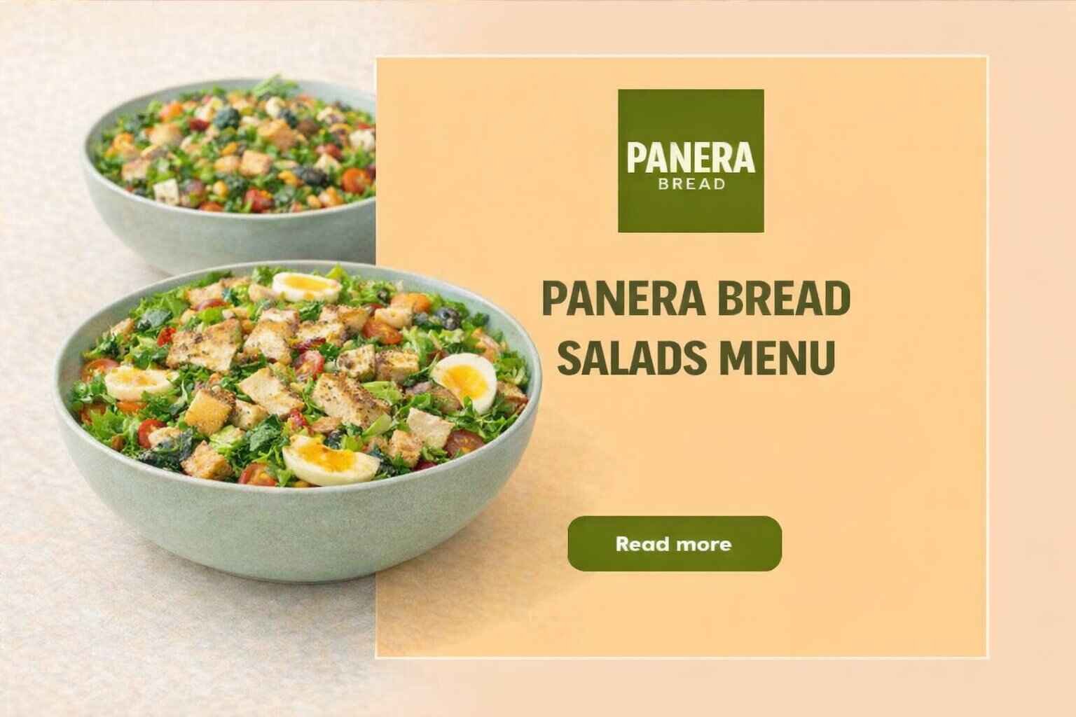 Panera Bread Salads Menu With Prices