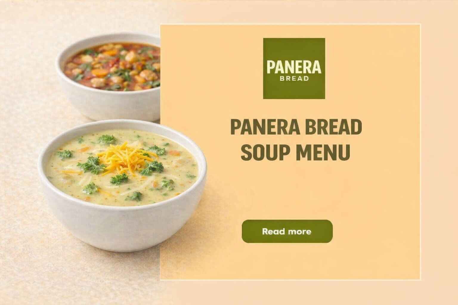 Panera Bread Soup Menu With Prices
